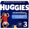 Picture of Huggies Size 3 Overnites Baby Diapers: Overnight Diapers, Size 3 (16-28 lbs), 58 Ct