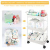Picture of Volnamal Baby Diaper Caddy, Plastic Movable Cart for Newborn Nursery Essentials Diaper Storage Caddy Organizer for Changing Table & Crib, Easy to Assemble, Beige