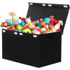 Picture of 122L Large Toy Box Chest with Lid, Foldable Toy Storage Organizer Bin Boxes with Removable Divider for Kids, Boys, Girls, Nursery, Playroom, 26"x17" x17"(Linen Black)