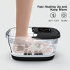 Picture of HOSPAN Collapsible Foot Spa with Heat, Bubble, Red Light, and Temperature Control, Foot Bath Massager with 8 Shiatsu Massage Rollers, Pedicure Foot Spa for Relaxation and Stress Relief, Black