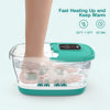 Picture of HOSPAN Collapsible Foot Spa with Heat, Bubble, Red Light, and Temperature Control, Foot Bath Massager with 8 Shiatsu Massage Rollers, Pedicure Foot Spa for Relaxation - FS01A