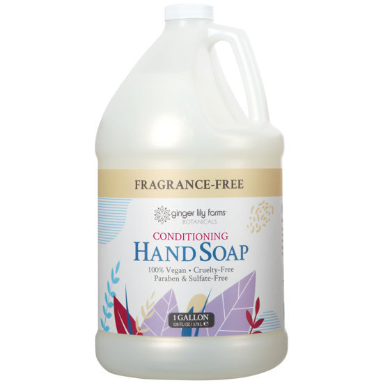 Picture of Ginger Lily Farms Botanicals All-Purpose Liquid Hand Soap Refill, Fragrance Free, 100% Vegan & Cruelty-Free, 1 Gallon