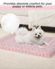 Picture of Washable Dog Bed Mat Reversible Dog Crate Pad Soft Fluffy Pet Kennel Beds Dog Sleeping Mattress for Large Jumbo Medium Small Dogs, 41 x 27 Inch, Pink