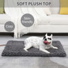 Picture of Washable Dog Bed Mat Reversible Dog Crate Pad Soft Fluffy Pet Kennel Beds Dog Sleeping Mattress for Large Jumbo Medium Small Dogs, 29 x 18 Inch, Gray