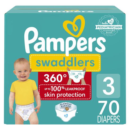 Picture of Pampers Swaddlers 360 Pull-On Diapers, Size 3, 70 Count for up to 100% Leakproof Skin Protection and Easy Changes