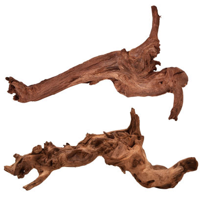 Picture of majoywoo Natural Large Driftwood for Aquarium Decor Reptile Decor, Fewer Branches 12.5-18" 2Pcs