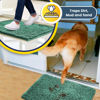 Picture of Muddy Mat® AS-SEEN-ON-TV Highly Absorbent Microfiber Door Mat and Pet Rug, Non Slip Thick Washable Area and Bath Mat Soft Chenille for Kitchen Bedroom Indoor and Outdoor - Seafoam Green XL 59"X35"