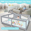 Picture of Fshibila Baby Playpen with Mat, Baby Playpens for Babies and Toddlers, Baby Fence Play Pen for Indoor & Outdoor, Sturdy Safety Play Yard with Soft Breathable Mesh, 50 * 50 * 27 inches Grey