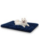 Picture of Washable Dog Bed Mat Reversible Dog Crate Pad Soft Fluffy Pet Kennel Beds Dog Sleeping Mattress for Large Jumbo Medium Small Dogs, 29 x 18 Inch, Blue