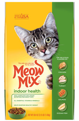 Picture of Meow Mix Indoor Formula Dry Cat Food, 3.15 Pound Bag (Pack of 4)