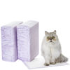 Picture of Amazon Basics Cat Pad Refills for Litter Box, Lemon Scent - Pack of 100, White, Purple