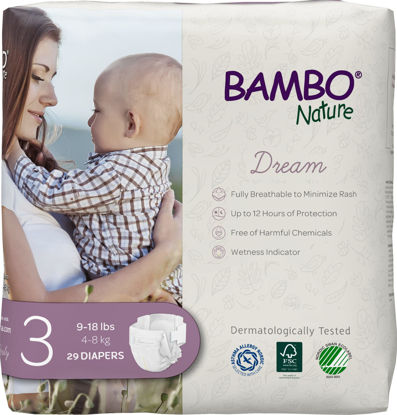 Picture of Bambo Nature Premium Baby Diapers (SIZES 0 TO 6 AVAILABLE), Size 3, 174 Count