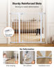 Picture of COMOMY 36" Extra Tall Baby Gate for Stairs Doorways, Fits Openings 29.5" to 43.3" Wide, Auto Close Durable Safety Dog Gate for House, Pressure Mounted Easy Walk Through Pet Gate with Door, White