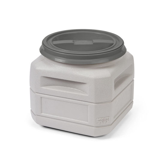 Picture of Mighty Tuff 6 Gallon/up to 24 Pound Pet Food Storage Container with 1 Cup Measurement Scoop, Airtight Lid and Built-In Handles for Easy Transport, Made for Durable and Versatile Storage