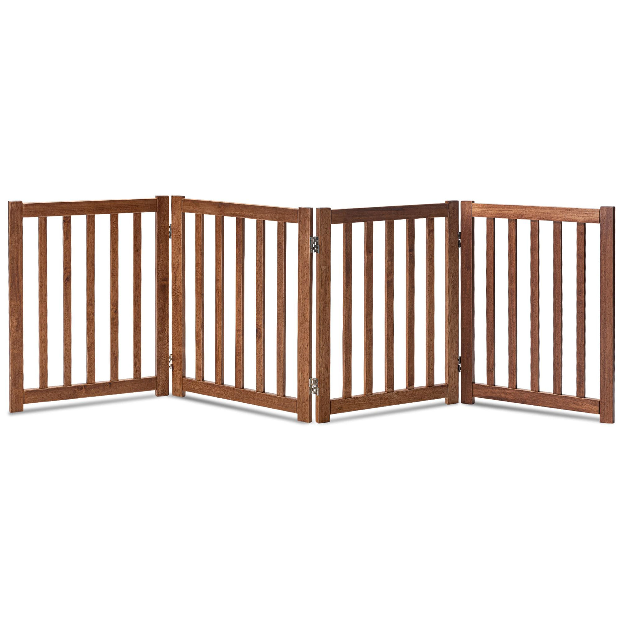 GetUSCart- LZRS Solid Hardwood Freestanding Pet Gate,Wooden Dog Gates