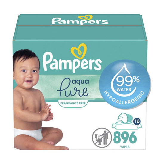 GetUSCart- Pampers Aqua Pure Sensitive Baby Wipes, 99% Water