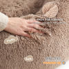 Picture of Bedsure Calming Dog Bed for Large Dogs - Donut Washable Large Pet Bed, 36 inches Anti-Slip Round Fluffy Plush Faux Fur Dog Bed, Fits up to 100 lbs Pets, Camel