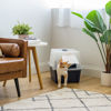Picture of IRIS USA Large Cat Litter Box Enclosure with Front Door Flap and Scoop, Hooded Kitty Litter Tray with Entry Gate for Privacy, Navy