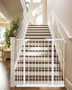 Picture of InnoTruth Dog Gate for Stairs, 29-39.6" Width Baby Gate for Doorways, 36" Tall One Hand Opening with Auto Close Pet Gate for The House, White