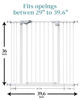 Picture of InnoTruth Dog Gate for Stairs, 29-39.6" Width Baby Gate for Doorways, 36" Tall One Hand Opening with Auto Close Pet Gate for The House, White