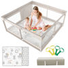 Picture of Baby Playpen,Playpen, Playpen for Babies and Toddlers, Play Pen for Kids, Play Pens for Babies and Toddlers for Apartment (59 * 59 inch Grey with mat)