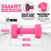Picture of Yes4All Non-Slip, Hexagon Neoprene Dumbbells - 13lbs Neoprene Dumbbell Set for Muscle Toning, Strength Building, Weight Loss (Pink - Pair)