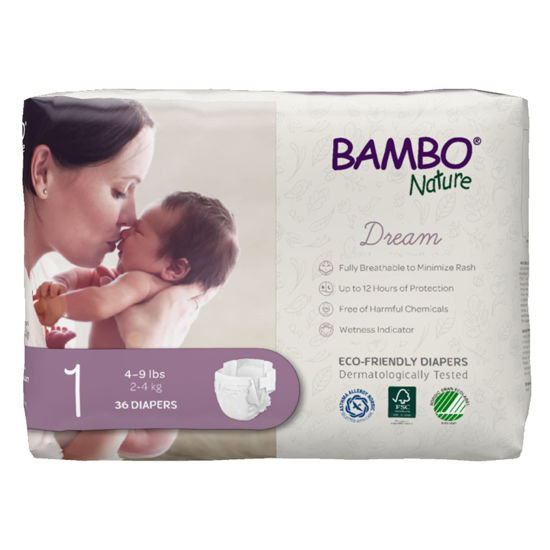 Picture of Bambo Nature Premium Baby Diapers (SIZES 0 TO 6 AVAILABLE), Size 1, 432 Count
