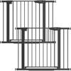 Picture of Cumbor 2 Pack 29.7"-40.6" Baby Gate for Stairs, Mom's Choice Awards Winner-Dog Gate for Doorways, Pressure Mounted Self Closing Pet Gates for Dogs Indoor, Safety Child Gate with Easy Walk Thru Door