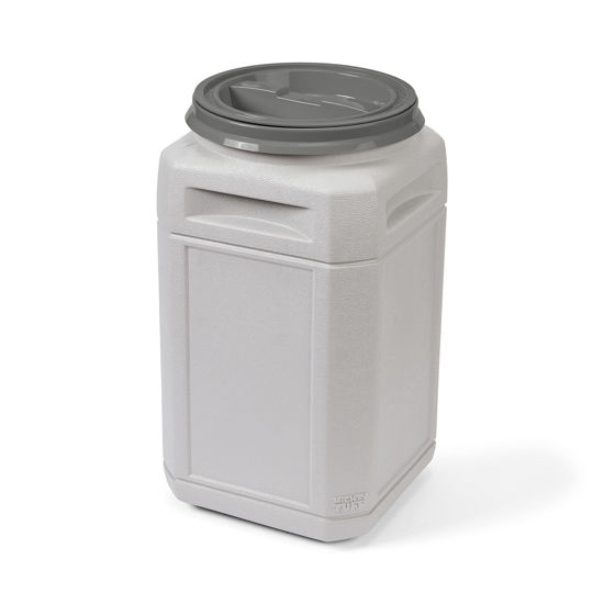 Picture of Mighty Tuff 13 Gallon/up to 54 Pound Pet Food Storage Container with Airtight Lid and Built-In Handles for Easy Transport, Made for Durable and Versatile Storage