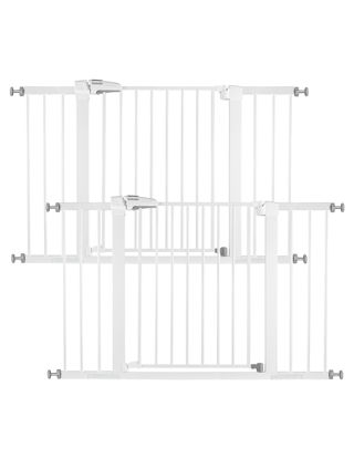 Picture of Babelio Baby Gate, 29-48'' Auto Close Easy Install Pet Gate, Extra Wide Pet Gate for Stairs & Doorways, 2 Pack White