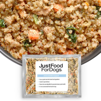 Picture of JustFoodForDogs Frozen Fresh Dog Food for Sensitive Skin & Allergies, Joint Health, Complete Meal or Dog Food Topper, Joint & Skin Support Human Grade Dog Food Recipe, 72 oz (Pack of 7)