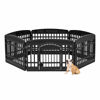 Picture of IRIS USA Dog Playpen, 6-Panel 24" Pet Playpen with Door, Puppy Playpen, Indoor/Outdoor Dog Pen, 60 x 60 x 24,Foldable, Customizable, Black