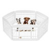 Picture of IRIS USA 24" Exercise 6-Panel Pet Playpen with Door, Dog Cat Playpen For Puppy Small Dogs Keep Pets Secure Easy Assemble Easy Storing Customizable Non-Skid Rubber Feet, White