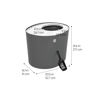 Picture of IRIS USA Large Top Entry Cat Litter Box with Scoop, Stylish Round Cat Litter Box Enclosure, Kitty Litter Box, Dark Gray/White