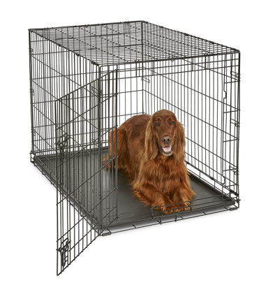 Picture of New World Newly Enhanced Single Door New World Dog Crate, Includes Leak-Proof Pan, Floor Protecting Feet, & New Patented Features, 42 Inch