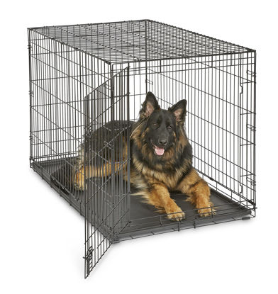 Picture of New World Newly Enhanced Single Door New World Dog Crate, Includes Leak-Proof Pan, Floor Protecting Feet, & New Patented Features, 48 Inch