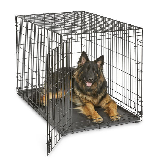 Picture of New World Newly Enhanced Single Door New World Dog Crate, Includes Leak-Proof Pan, Floor Protecting Feet, & New Patented Features, 48 Inch