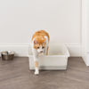 Picture of IRIS USA Large Open Top Cat Litter Tray, Sturdy Comfortable Easy to Clean Easy Access Open Air Senior Cat Kitty Rabbit Bunny Litter Pan Indoor, Pearl