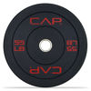 Picture of CAP Barbell Budget Olympic Bumper Plate with Red Logo, Black, 55 lb Single