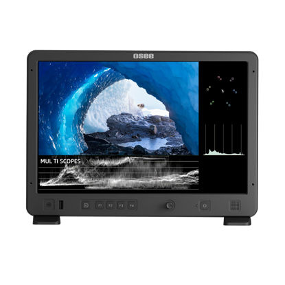 Picture of osee Mega 15S 15inch 1500 Nits Higher Bright Pro HDR Field Production Monitor Camera Assist Monitor with Battery Plate C-stand Cheese Plate and Portable Hooded Case