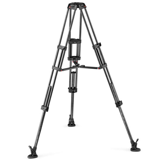 Picture of Manfrotto Carbon Fiber Twin Leg Video Tripod with Middle Spreader