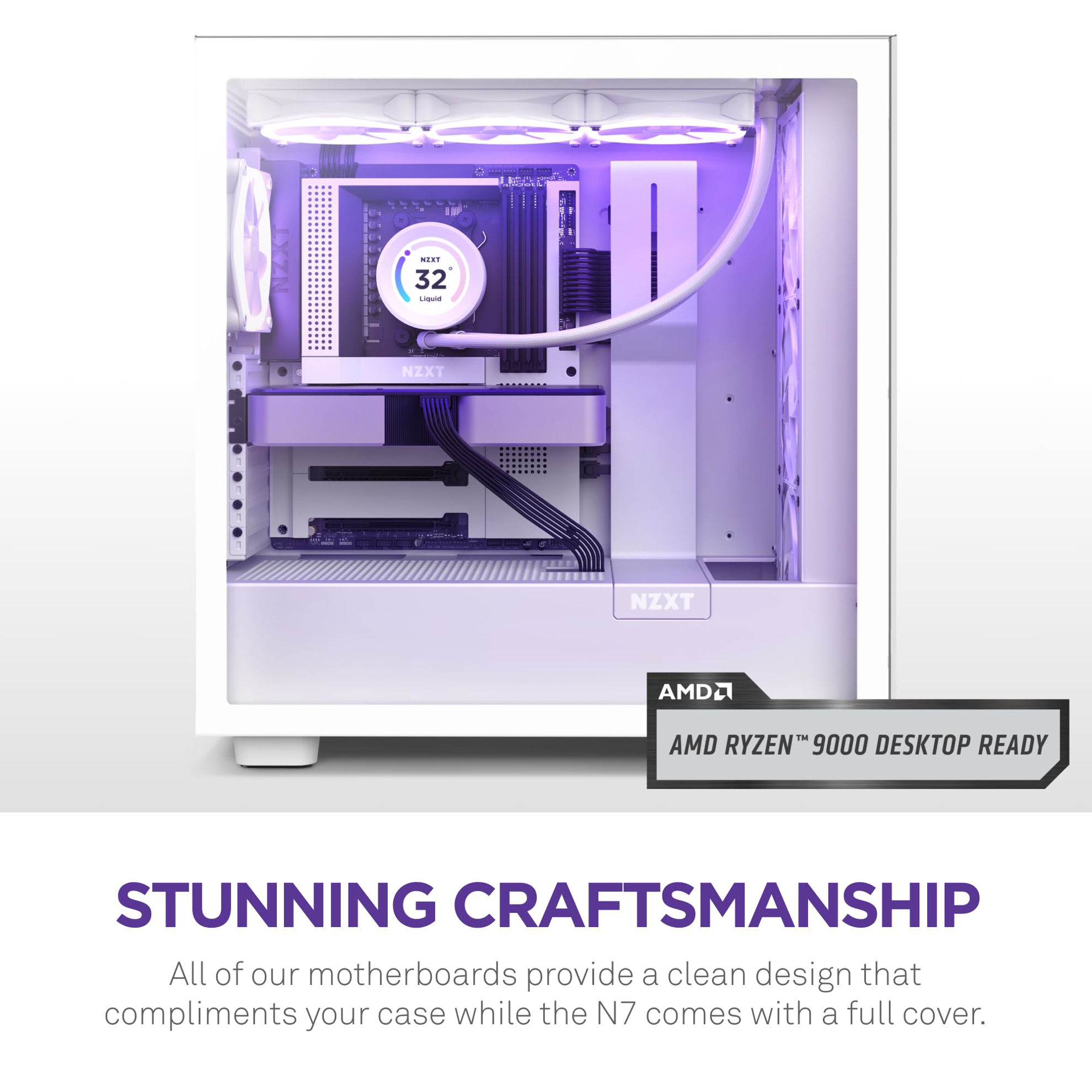 GetUSCart- NZXT N7 B650E - AMD B650 Chipset - Supports AMD Ryzen 9000 ...