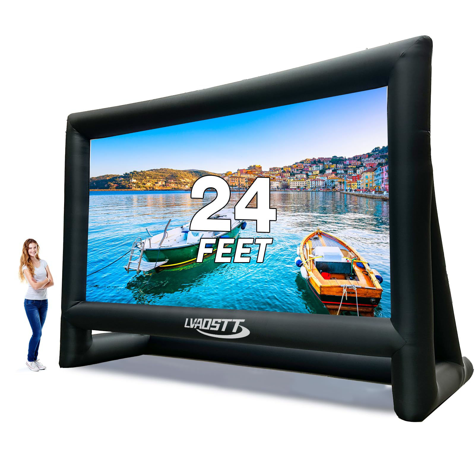 GetUSCart- Inflatable Projector Screen, 24ft Inflatable Movie Screen ...