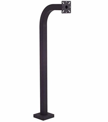 Picture of Universal Keypad Gooseneck Mounting Plate Easy Installation for Keypads, Telephone Entry Systems, Card Readers and Other Access Control Accessories Aluminum Powder Coated Black, Weather Resistant