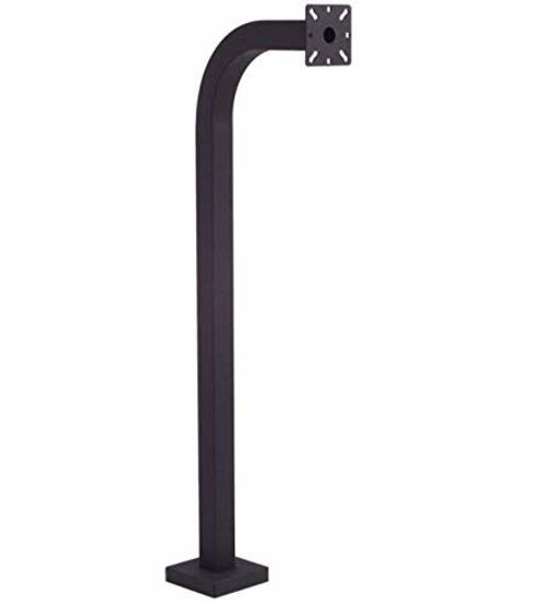 Picture of Universal Keypad Gooseneck Mounting Plate Easy Installation for Keypads, Telephone Entry Systems, Card Readers and Other Access Control Accessories Aluminum Powder Coated Black, Weather Resistant