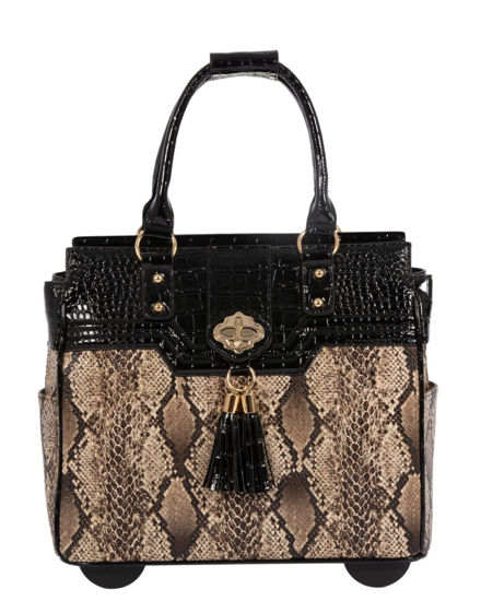 Picture of THE BARCELONA Computer iPad, Laptop Tablet Rolling Tote Bag Briefcase Carryall Bag