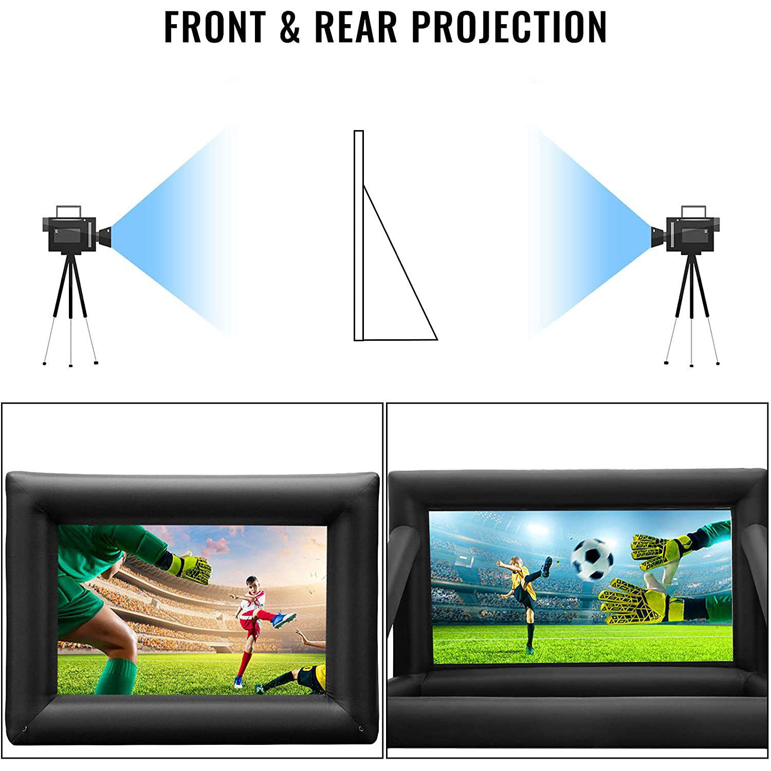 GetUSCart- PPXIA Inflatable Movie Screen Outdoor Projector Screen 20ft ...