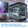 Picture of MUSETEX ATX PC Case, 3 x 120mm Fans Pre-Installed, 360MM RAD Support, 270° Full View Tempered Glass Gaming PC Case with Type-C, Mid Tower ATX Computer Case, Black, Y6