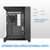 Picture of MUSETEX ATX PC Case, 3 x 120mm Fans Pre-Installed, 360MM RAD Support, 270° Full View Tempered Glass Gaming PC Case with Type-C, Mid Tower ATX Computer Case, Black, Y6
