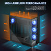 Picture of darkFlash ATX Mid-Tower PC Case, Pre-Install 4 PWM ARGB Fans Computer Case, Full View Dual Tempered Glass Gaming PC Case, Type C Port, Supports up to 360mm Water Cooling Radiator, Black(DS900)
